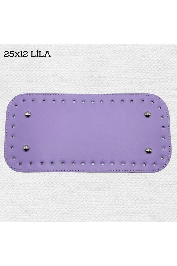 Stitched Rivet Bag Base 25X12 Lilac