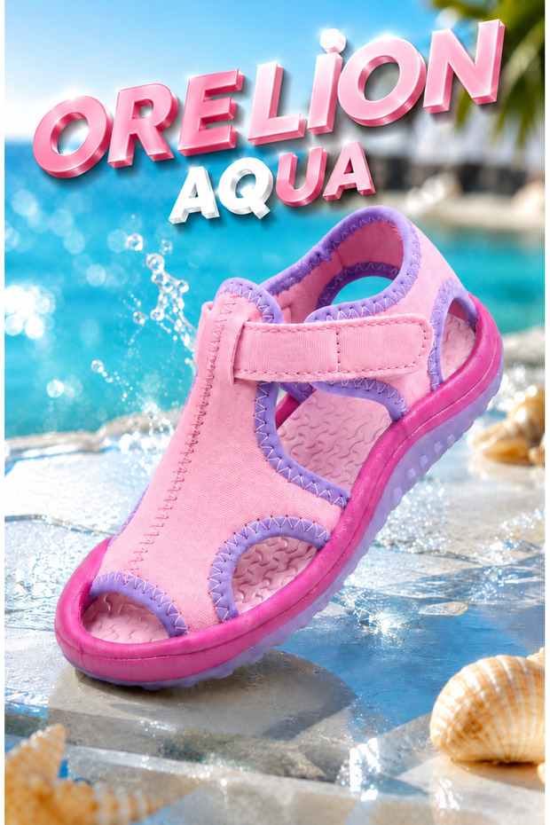 New Season Aqua Children's Sea Shoes Non-Slip Sole Toe-Protecting Beach Pool Shoes