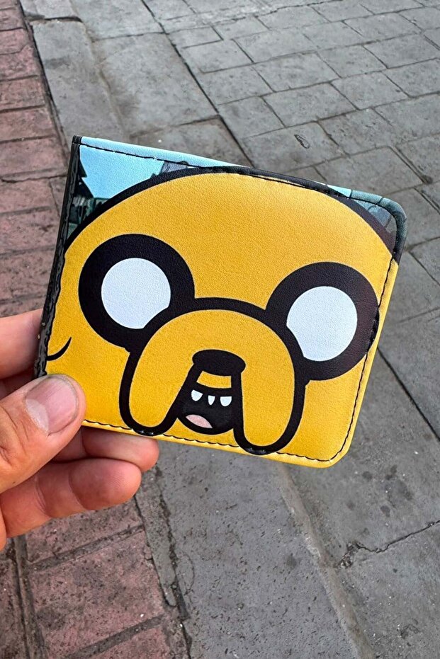 Blue Adventure Time Finn and Jack Face Men's Wallet