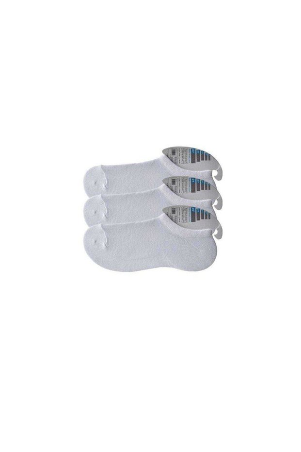White Men's Invisible Socks 3 Pairs