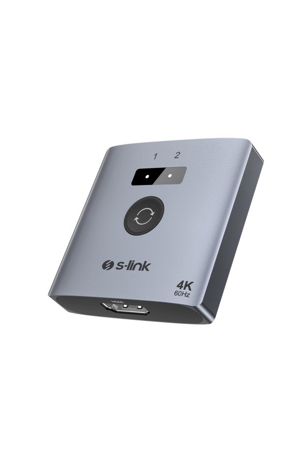 S-Link Sl-Lu602, 2Xhdmi, 4K, 60Hz, Monitor Multiplexer (1Pc-2Monitors or 2Pc-1Monitor) Bidirectional Sw