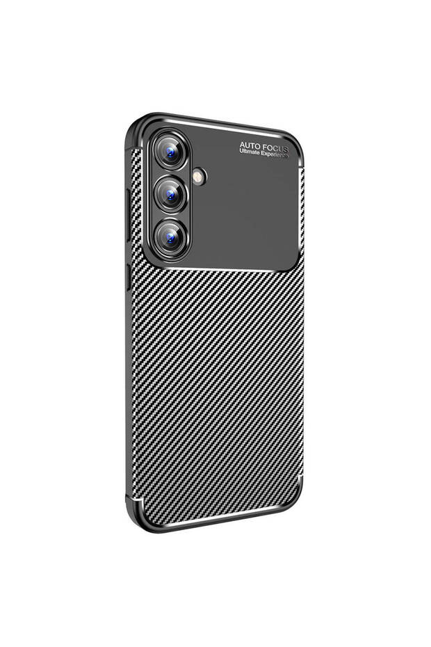 Galaxy A35 Case Carbon Look Silicone with Camera Protection Ultimate Protection Tkng