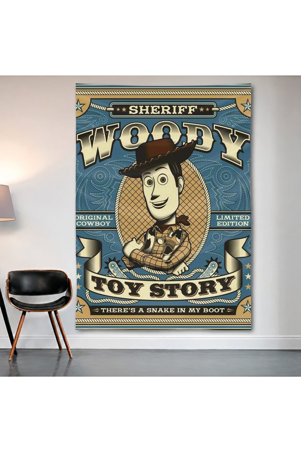 Woody – Toy Story Wall Covering Wall Tapestry First Quality Satin Fabric Poster
