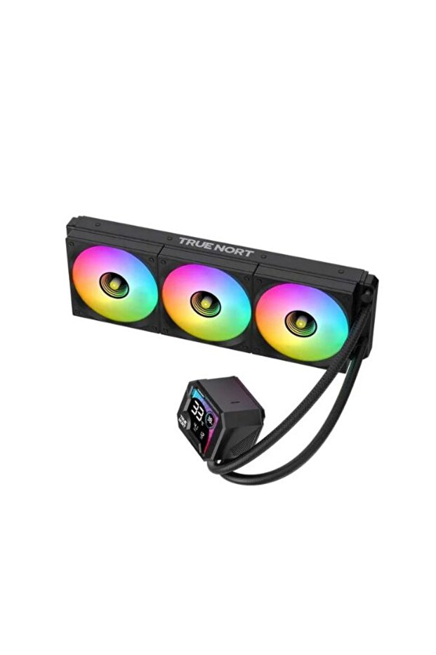 360A ARGB CPU Liquid Cooler, 360mm Radiator with Segment Display, Triple ARGB Fans & High-Perfromance Pump Head, Intel/AMD CPU Socket Support