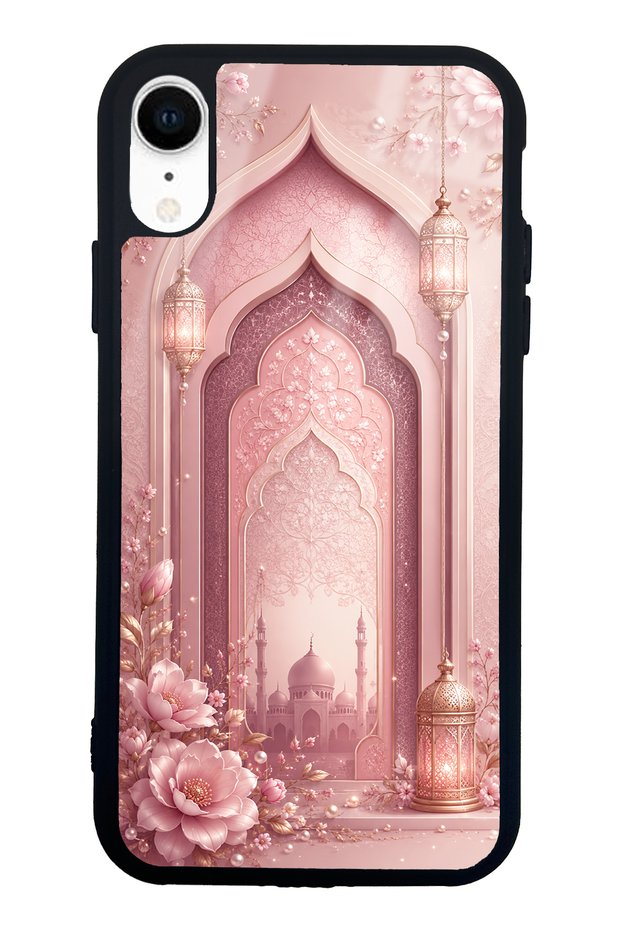 iPhone Xr Blush Palace Garden Design Glossy Phone Case