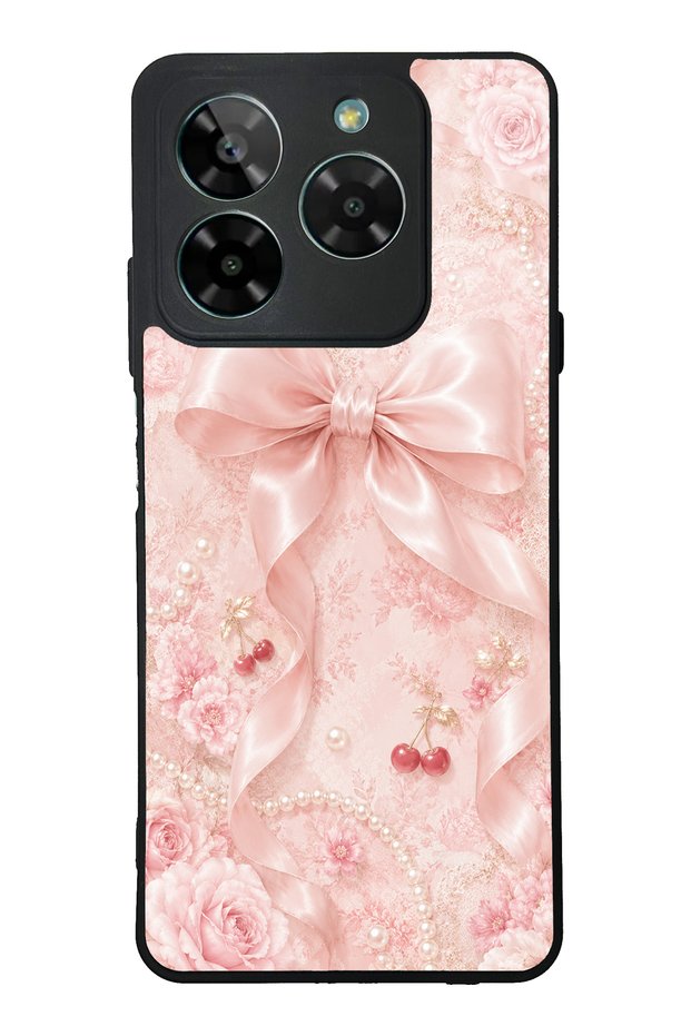 Gm Era 50 Glossy Phone Case with Cherry Blush Bow Design