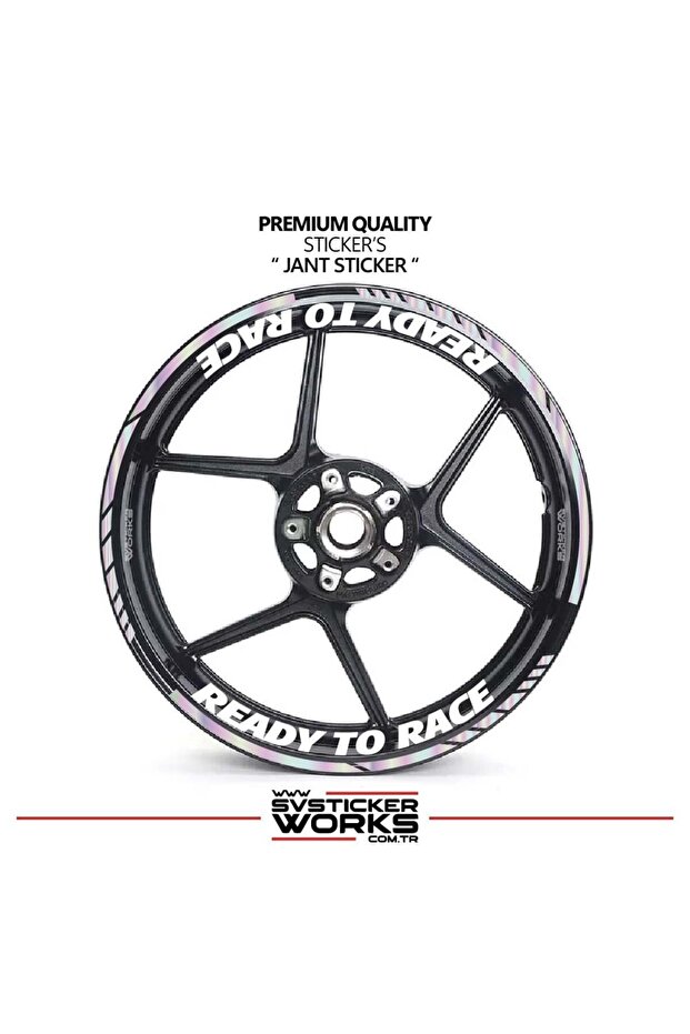 Ktm duke wheel sticker - inner & outer - ready to race text design