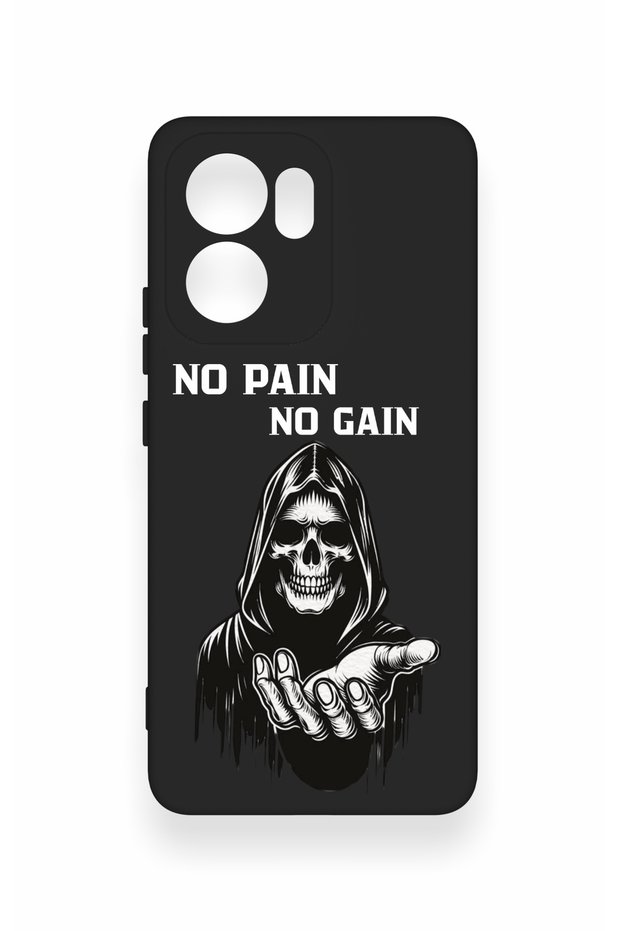 Oppo Reno 13F Compatible No Pain No Gain Patterned Silicone Case