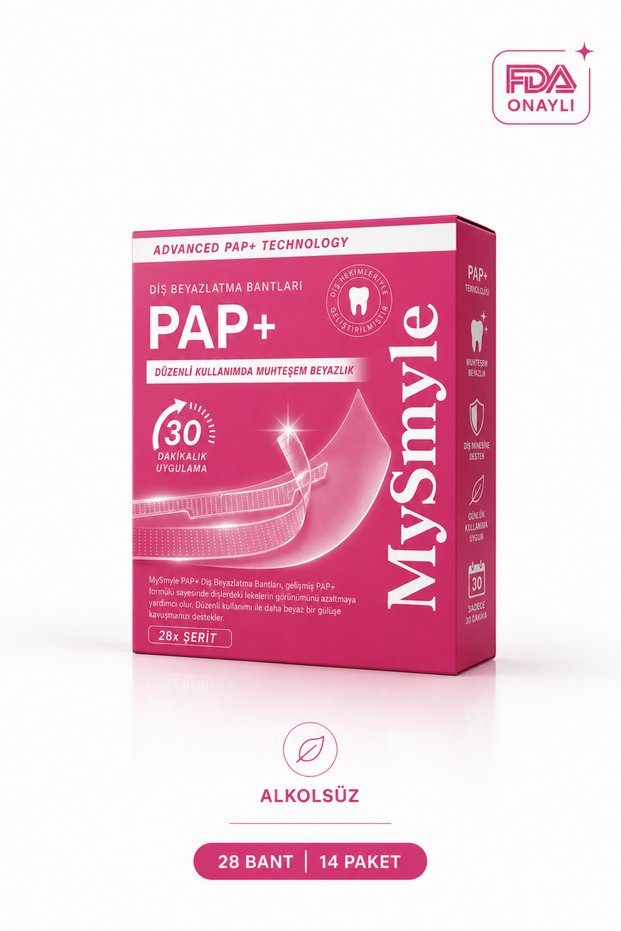Pap+ Teeth Whitening Strips, Professional Whiteness, 14 Packs - 28 Strips