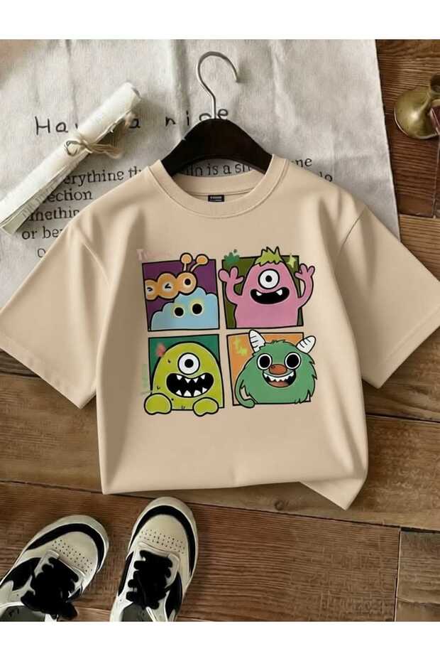Garbage Monsters Printed Children's Cotton T-Shirt