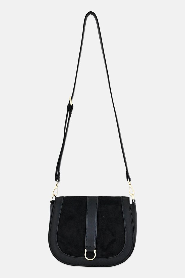 Women Brand Logo Cross Body Bag, Black