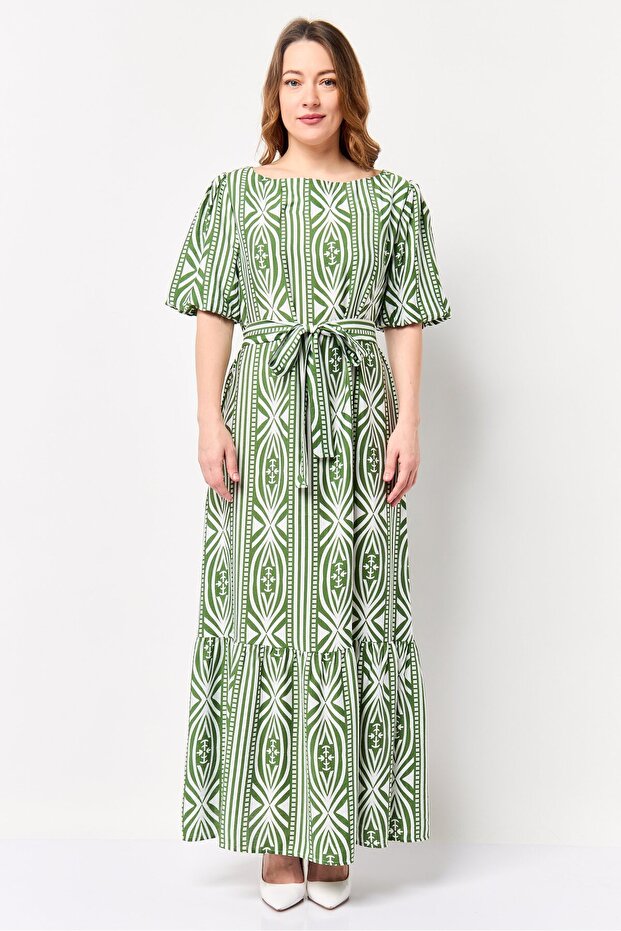 Women Allover Print Midi Dress, Multicolor