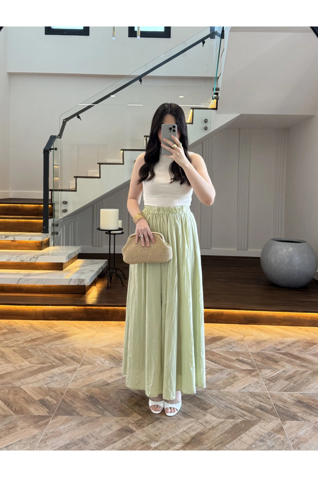 Women's Cotton Lined Long Skirt
