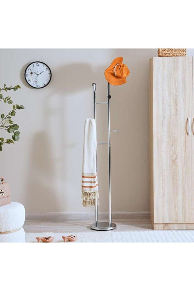 Leo Metal Tall Hanger 35x30x175cm - Chrome