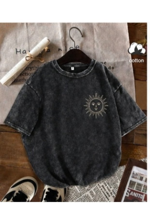Calle Unisex Colorful Oversize Printed T-Shirt Streetwear Comfortable Fit Daily Premium