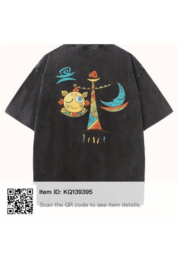Unisex Colorful Oversize Printed T-Shirt Streetwear Comfortable Fit Daily Premium