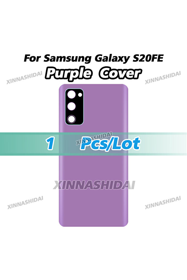 1pcs purple cover For S20 FE G7810 Back Battery Cover Rear Panel With Camera Lens Housing Case Rep