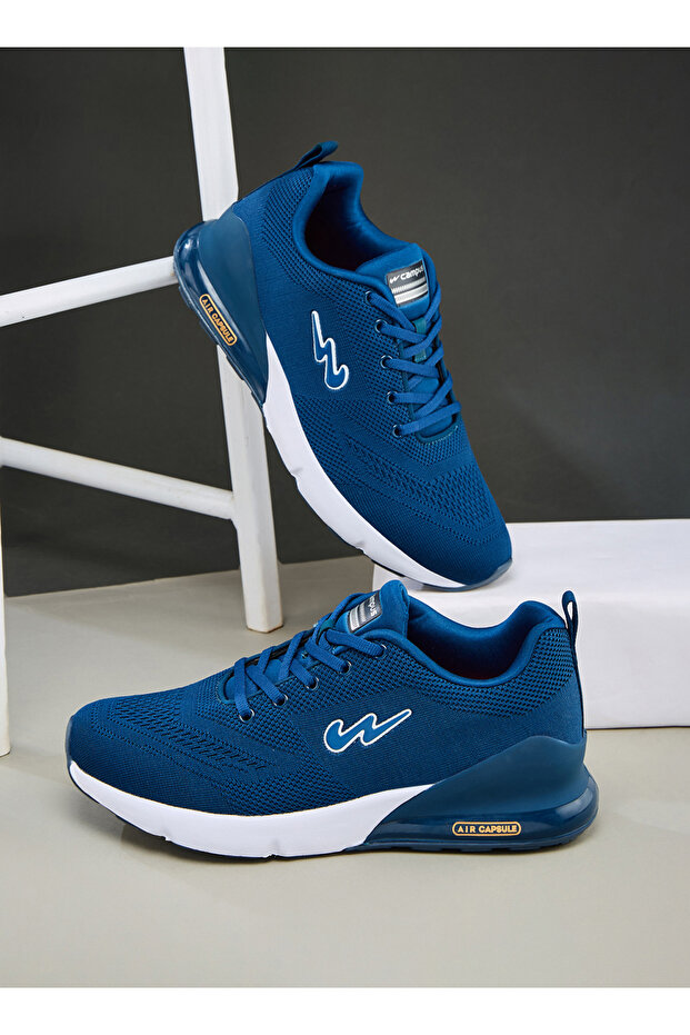 Men's Blue Low-Top Sneakers - Modern Design for All-Day Comfort