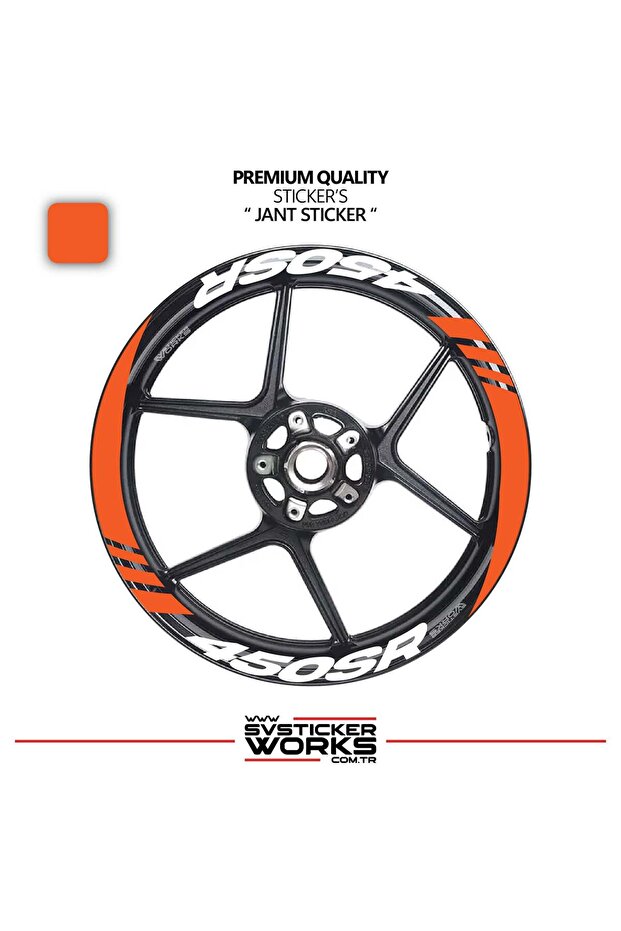 Cfmoto 450sr wide wheel rim decal sticker model 16-piece set - high quality
