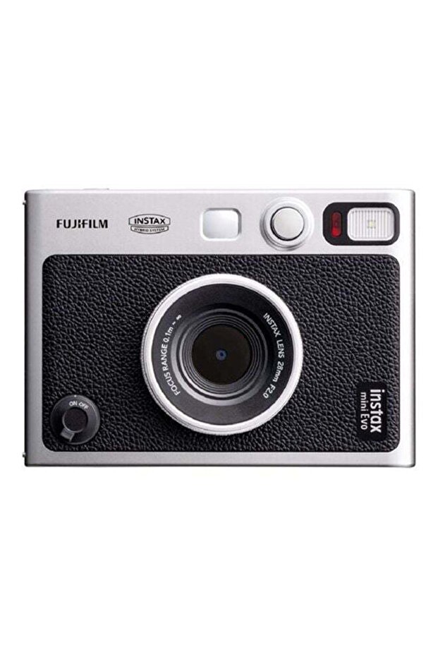 Instax Mini EVO Hybrid Instant Camera – Black (USB-C) | Instant Print with Digital Preview, Creative Modes & Built-In Selfie Mirror