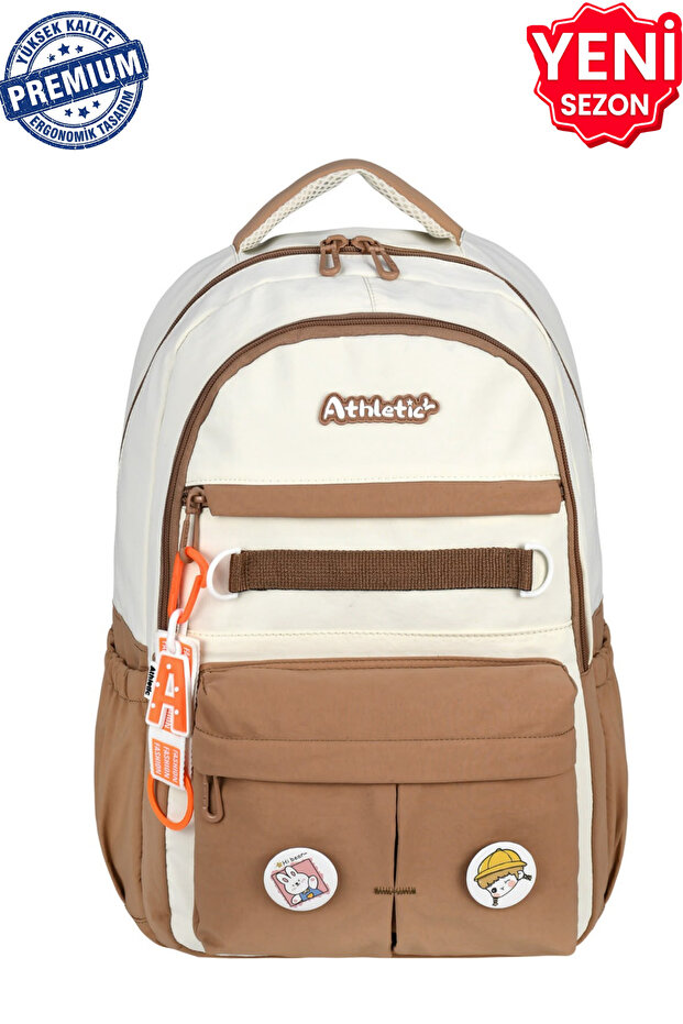 Ultra Light Premium Water-Resistant Unisex Middle and High School Backpack with Accessories and Hidden Back Pocket