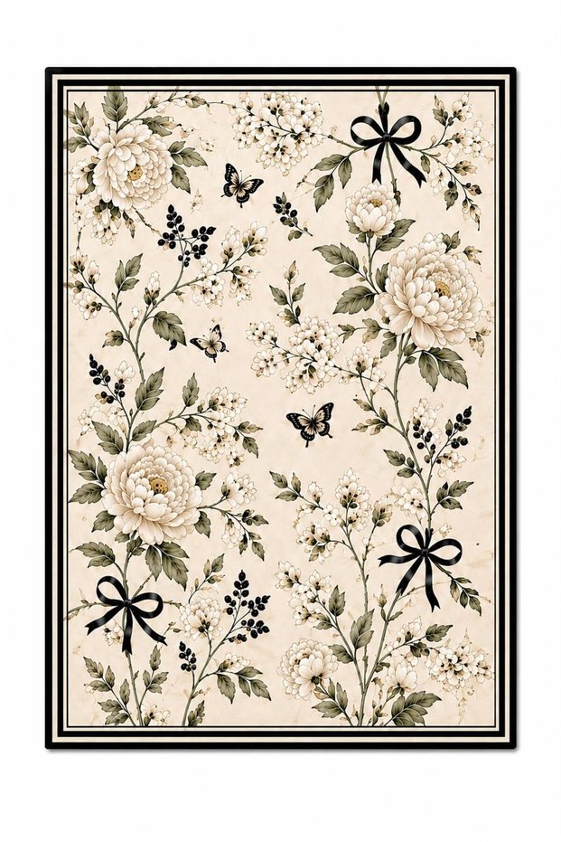Eta Traditional Patterned Modern Woven Base Decorative Carpet Sdtamor2778