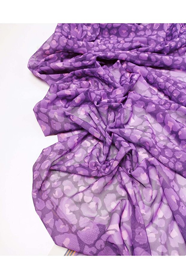 Purple Pink Flexible Mesh Fabric Thin Soft Dress Fabric & Blouse Fabric 140X220Cm