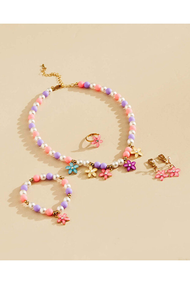 Girls Multicolour Jewellery Set 4 Piece