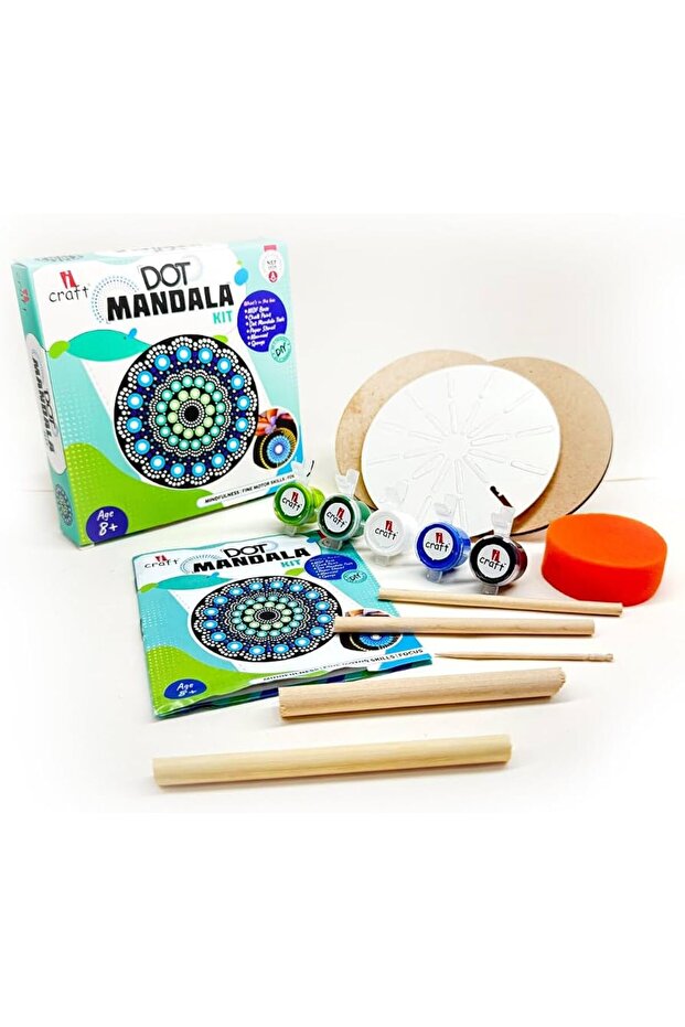 Dot Mandala Kit for Kids & Adults: Create Art on MDF Coasters, Relaxing Craft for Focus & Creativity(6+ Ages)