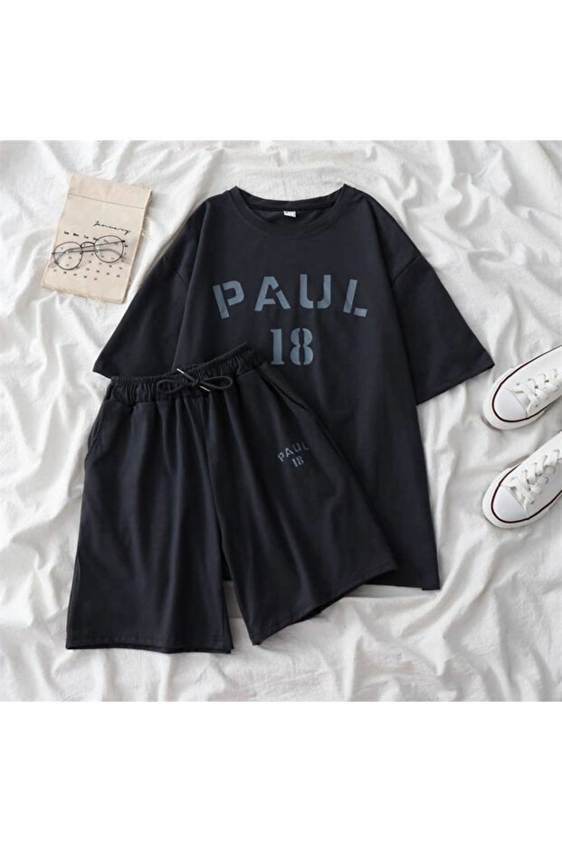 Unisex Printed T-Shirt and Shorts Set