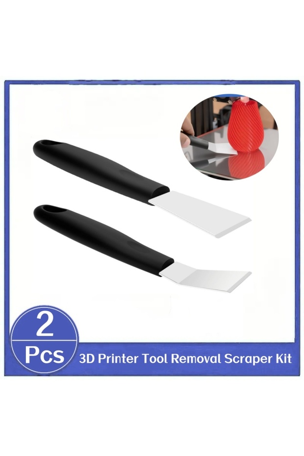 Removal Kit 3D Printer Tool Removal Scraper Kit, Curved and Straight Edge for 3D Printing Resin Remo