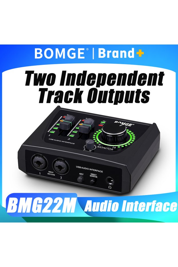 BMG22M BOMGE 22M Audio Interface Sound Card Console Mini USB Mixer for Guitar Recording Studio Singi