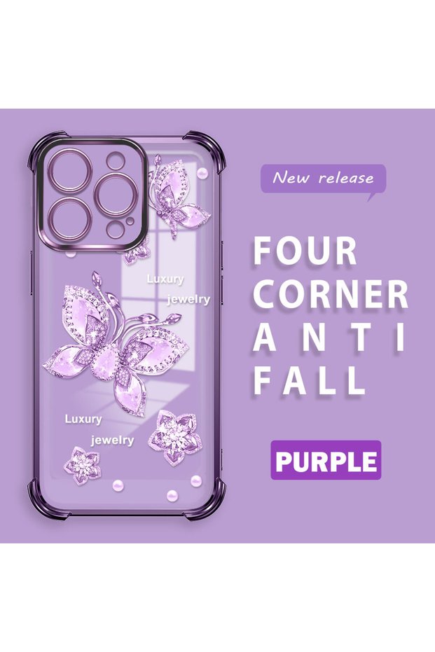 iPhone 16 Pro Compatible Transparent Back Four-Corner Reinforced Impact Protection Silicone Case