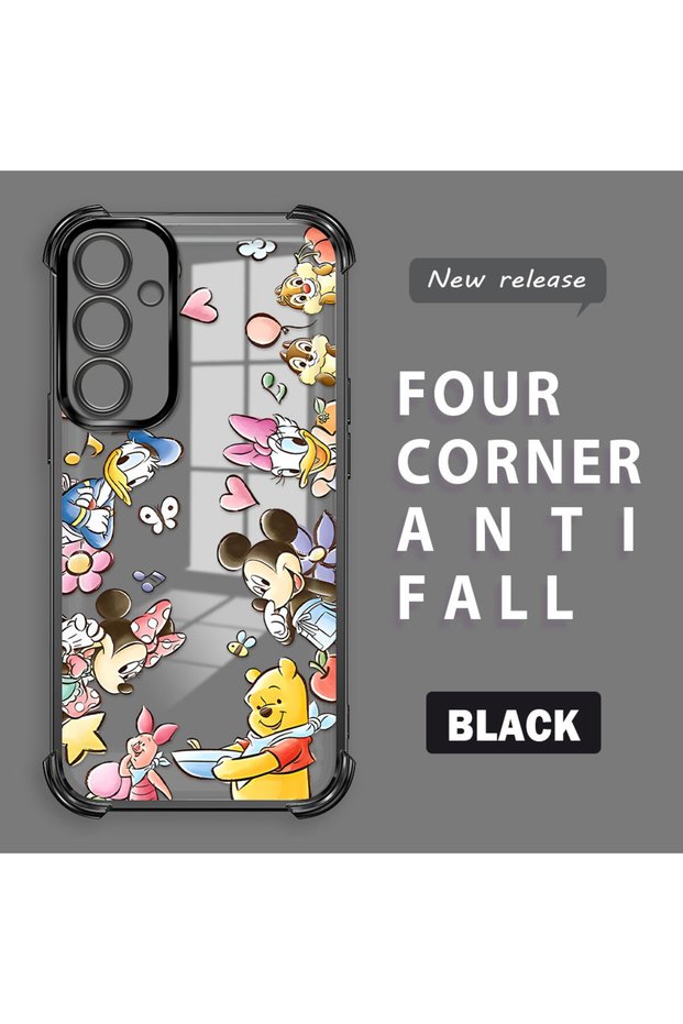 Samsung Galaxy A55 Compatible Transparent Back Four-Corner Reinforced Impact Protection Silicone Case