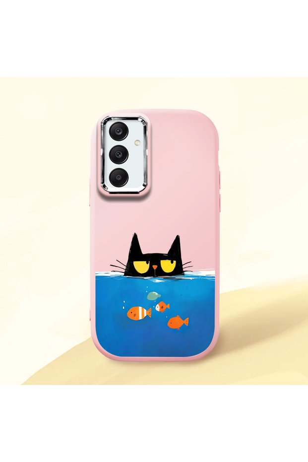 Pink Silicone Case with Shock-Absorbing Camera Protection Compatible with Samsung Galaxy A25
