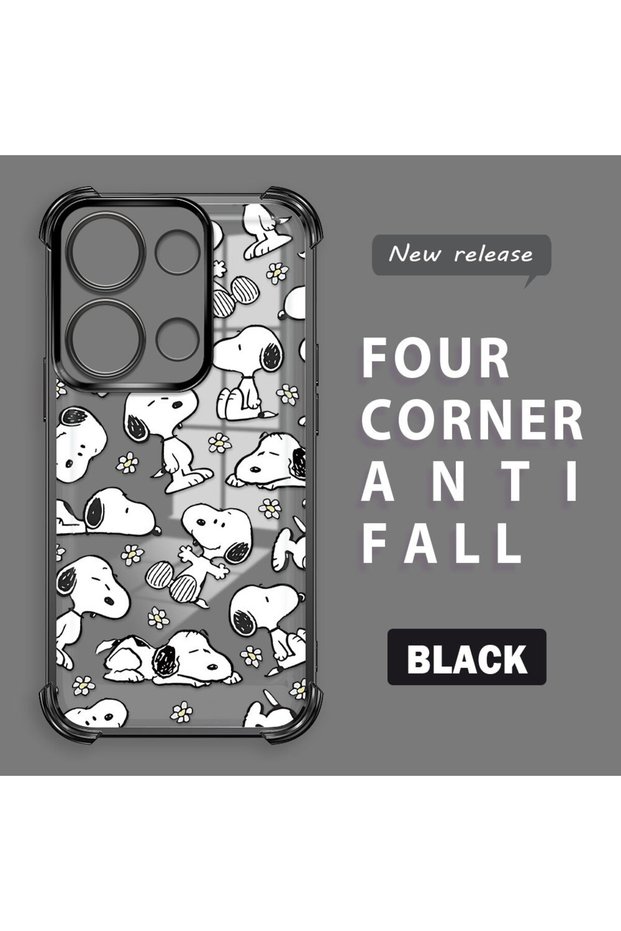 Xiaomi Poco M6 Pro 4g Compatible Transparent Back Four-Corner Reinforced Impact Protection Silicone Case