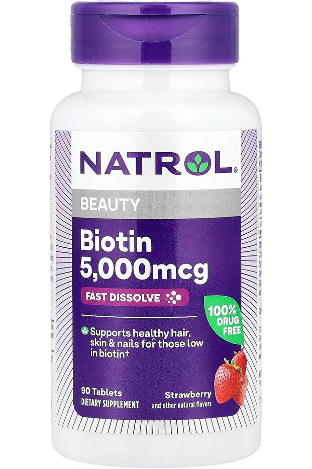 Biotin 5000 Mcg Fast Dissolve Tablets - Pack of 90
