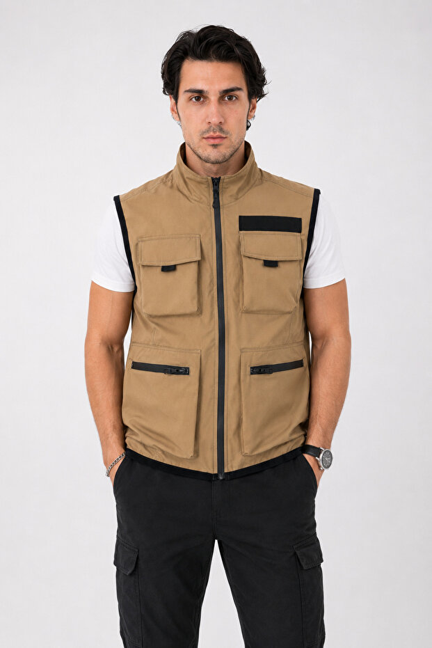 Camp450 Outdoor Tactical Multi-Pocket Water-Repellent Men's Seasonal Tactical Lycra Vest