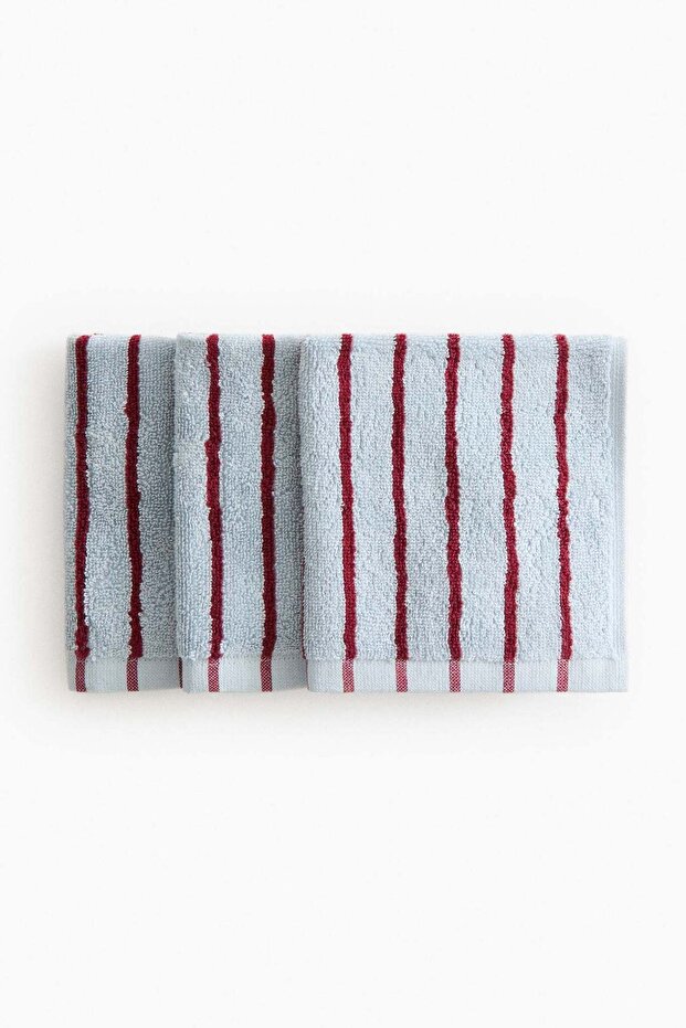 3-pack cotton terry flannels