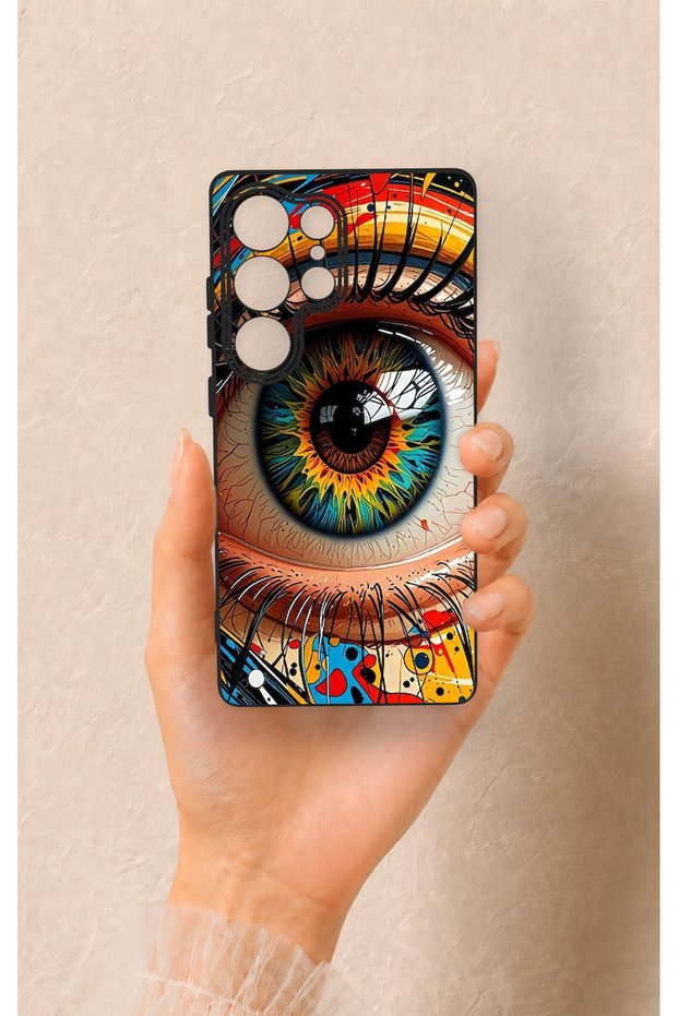 Samsung S25 Ultra Compatible Colorful Eye-Pop Patterned Silicone Case