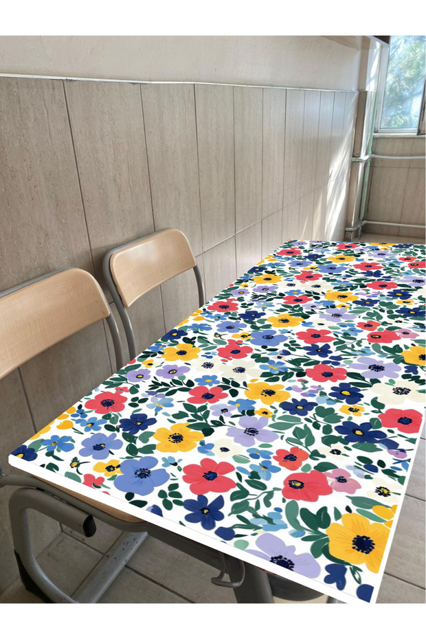 Elastic School Desk Cover 15-Pack 110X40 cm | Washable, Durable, Polyester Stain-Resistant Fabric (Teacher's Desk Gift)