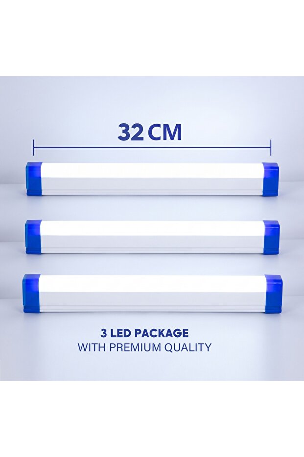 مجموعة شريط إضاءة LED نحيف بطول 32 سم (3 قطع)