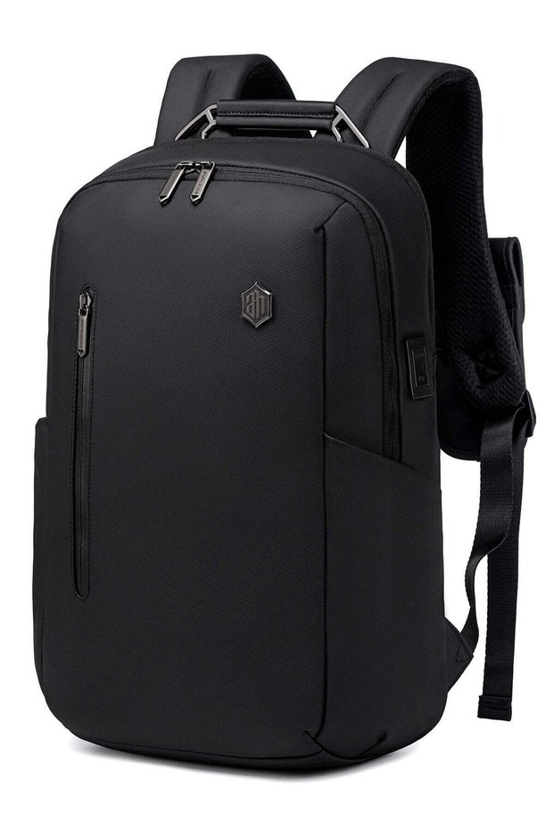 Unisex Slim Laptop Backpack Water Resistant Anti-Theft Daypack with USB/Type-C Port for Business Casual Travel College for Men Women, B00915, Black