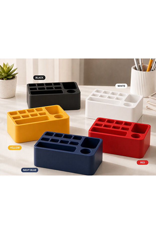 3D Printing Desktop Organizer Multi-Compartment Pen Holder and Office Organizer