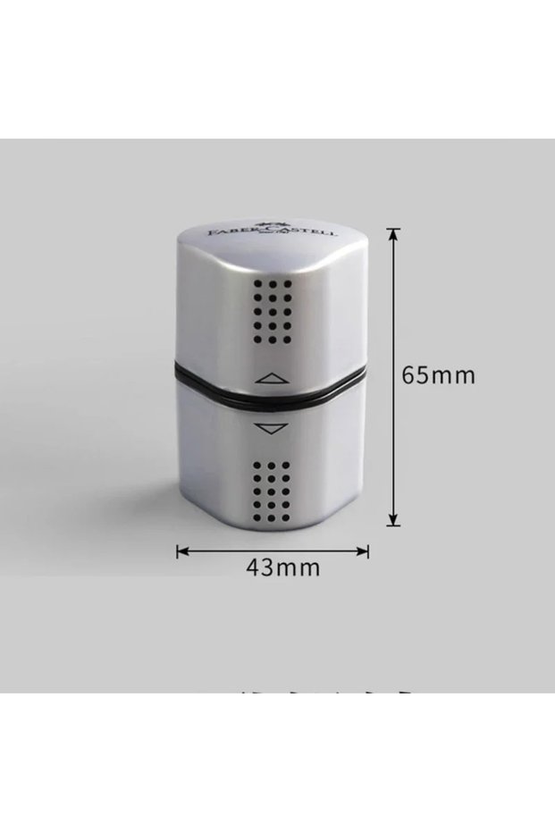 silver Faber-Castell Grip Trio 3-in-1 Artist Pencil Sharpener Manual Handheld Sharpener for Colored