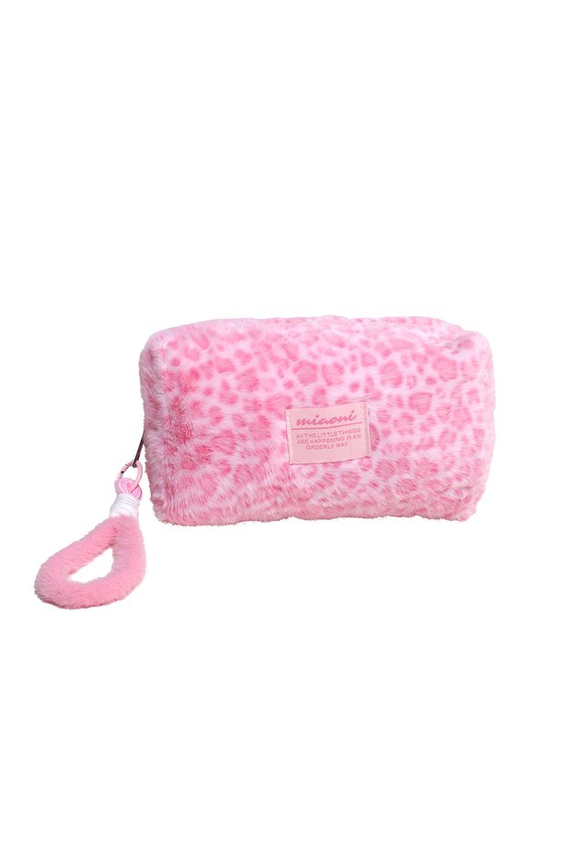 BDX-1271-4 Soft Polyester Large-Capacity Leopard Print Pencil Case, for Storing Students' Stationery