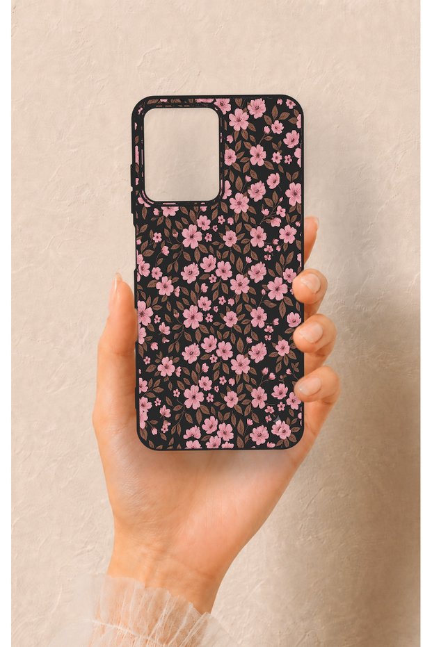 Casper Via M40 Compatible Mini Pink Flower Patterned Silicone Case