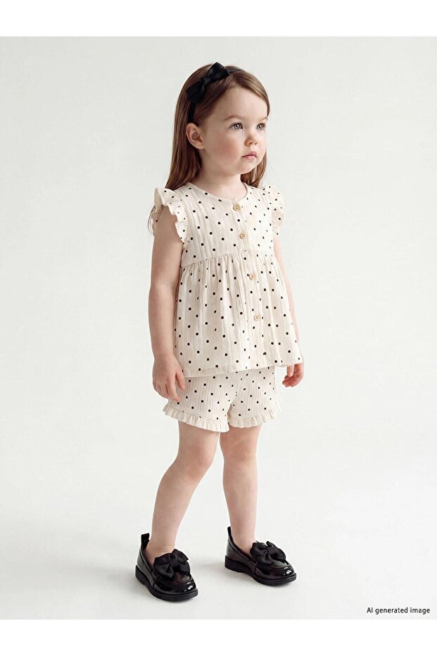 Polka Dot Baby Girl Shorts Set (S6)