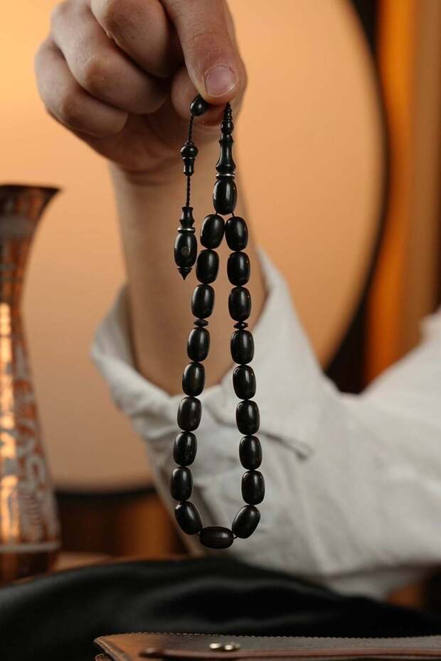 ماجستير موكهيت شينر صناعة يدوية من خشب الأبنوس تميمة مسبحة