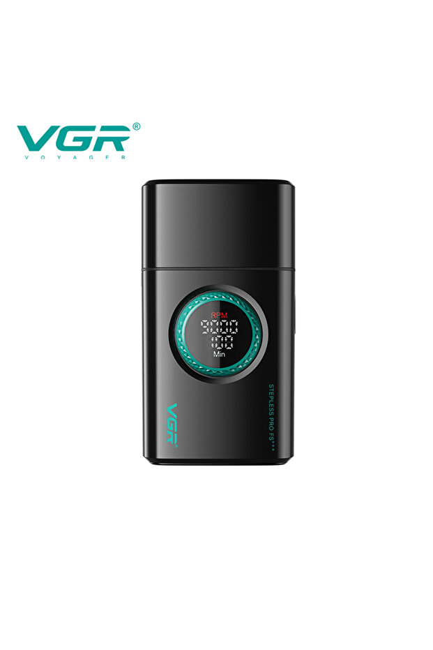 USB VGR high-end men's shaver alloy reciprocating three blade shaver LED intelligent digital display